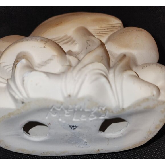 New Old Stock Vintage Groovy Retro Kitsch Ceramic Mushroom Napkin Mail Holder Ne - Picture 2 of 10